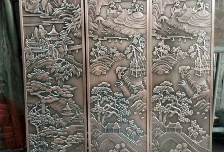 欧式浮雕屏风